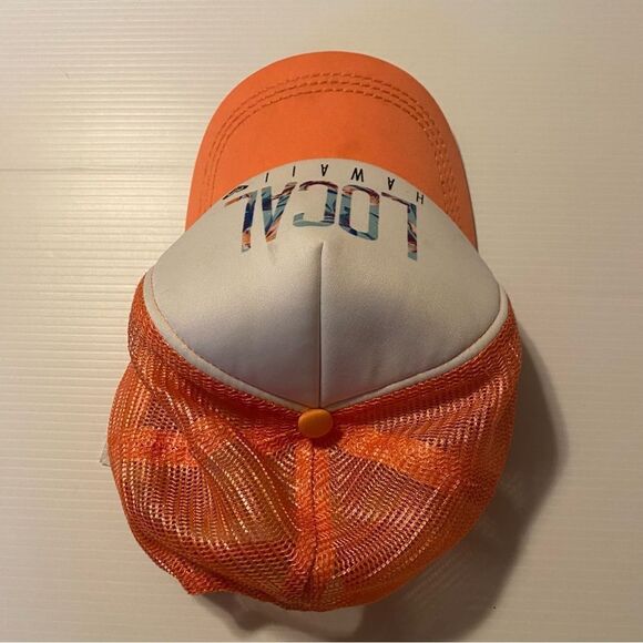 ROXY Local Hawaii Trucker baseball Hat cap coral mesh orange - Picture 3 of 8